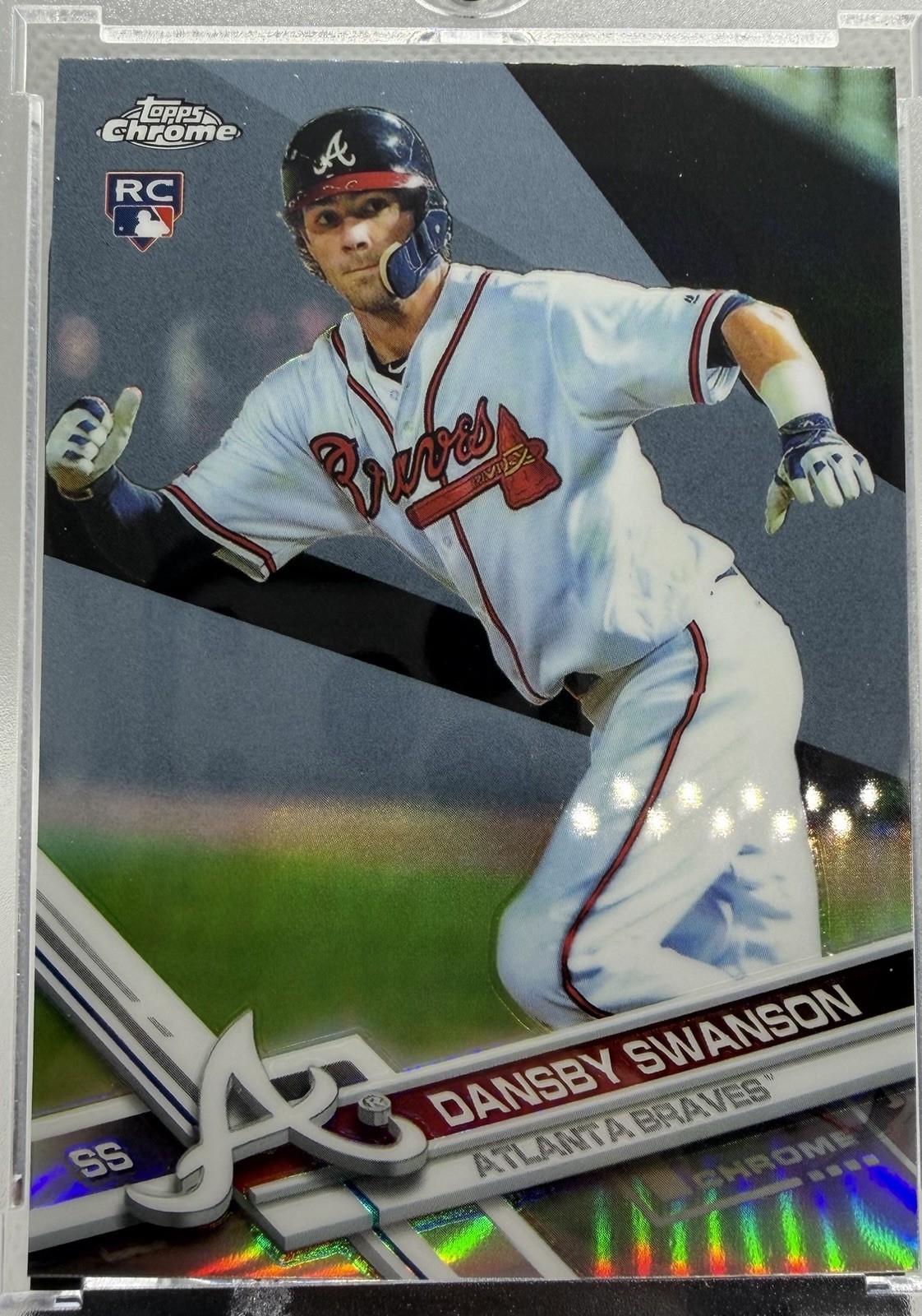 2017 Topps Chrome Refractor #8 Dansby Swanson Rookie RC