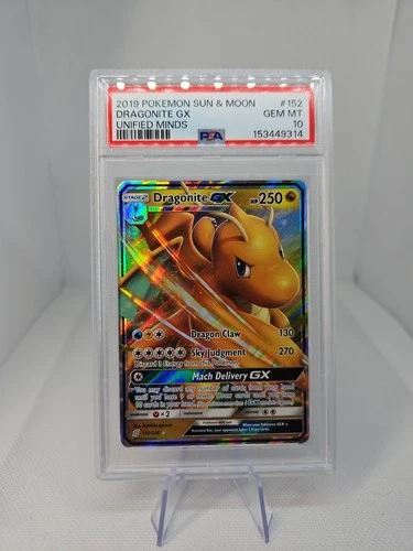 Dragonite GX 152/236 PSA 10 SM Unified Minds Holo
