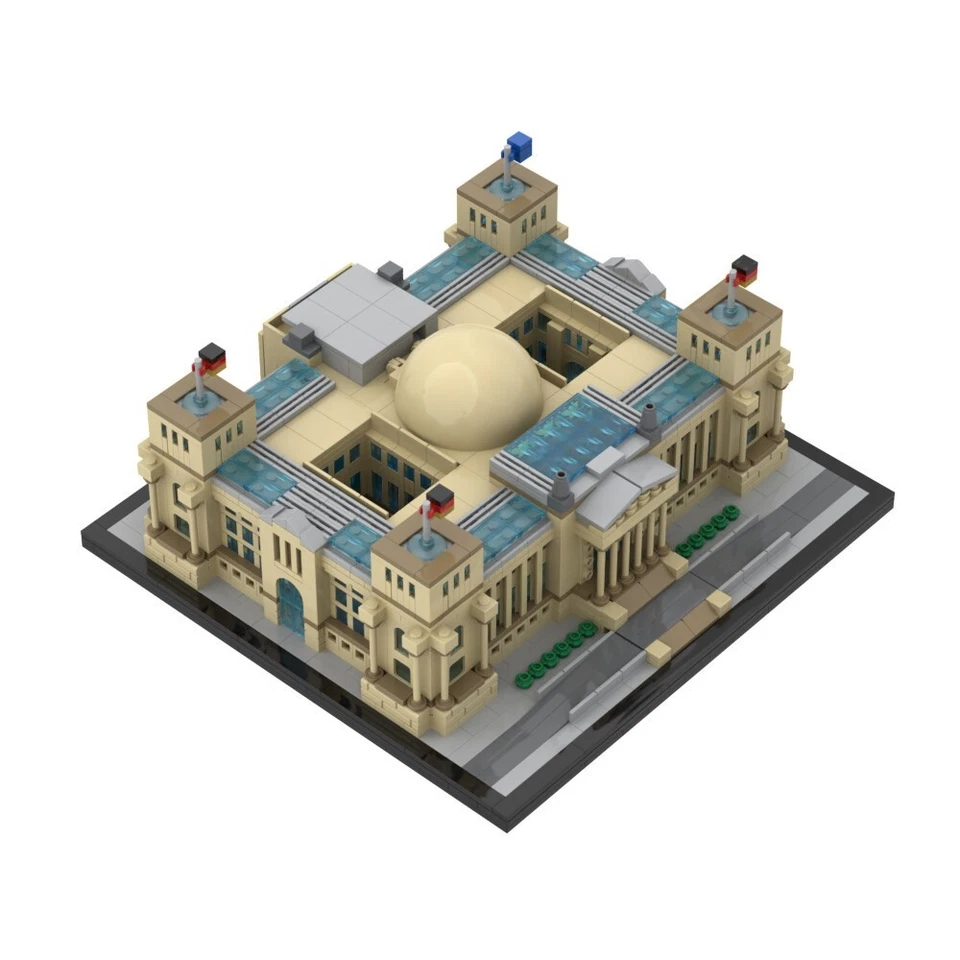 Reichstag - Berlin Modular Building with Interior 2361 Pieces MOC Build Gift - Image 2 of 4