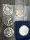 1972 3x Wittnauer Silver Longines Endangered Wildlife And 2 Eagles 5 Oz Total