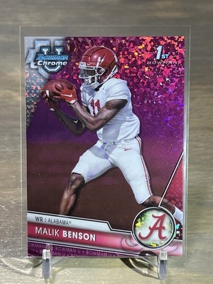 2023 Bowman U Chrome 1st Malik Benson Fuchsia Mini Diamond Refractor #46/150
