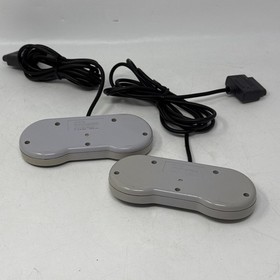 Set of 2 SNES Super Nintendo Original Controllers Authentic OEM SNS-005 Tested