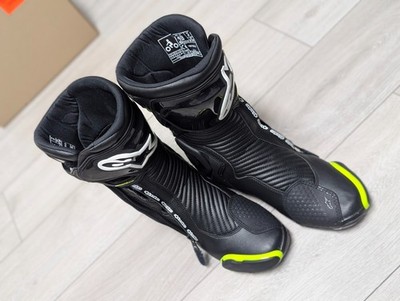 Alpinestar SMX Plus V2 Motorradstiefel - Schwarz/Gelb, EU 43/US 9