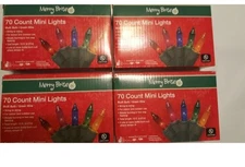 4 ct Merry Brite Lot 70ct Multi Color Mini String Lights Christmas Holiday Set