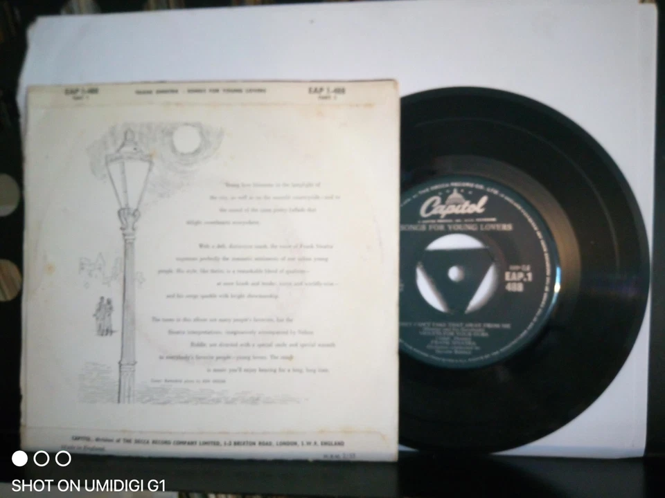 Frank Sinatra - Songs for Young Lovers Part 1 - UK 1955 EP EAP 1-488 Mono - Image 2 of 2