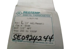 REOTEMP BIMETAL THERMOMETER 200 TO 1000F LL/04/01/F85 NSMP