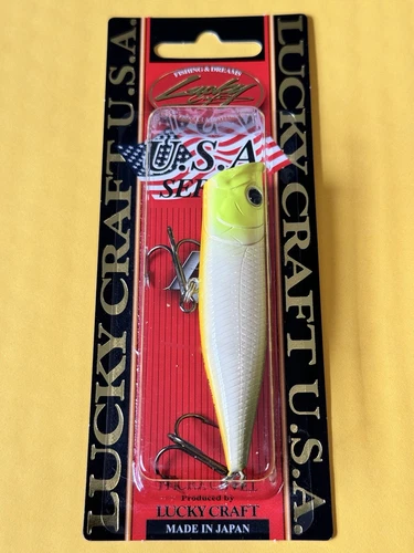 Lucky Craft G Splash 80 Rattling/Floating Top Water 3” 1/2oz Chartreuse Shad