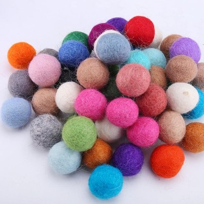 DAHI 50pcs bunt Filzkugeln Wollfilz Perlen 20mm Filz Pom Poms zum Basteln DIY