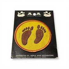 Vintage Made In Hawaii Footprints Embroidered...