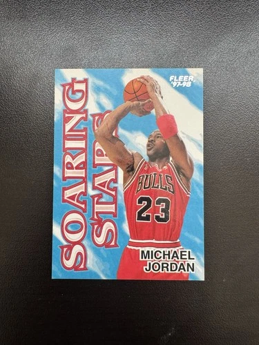 Fleer 1997-98 Soaring Stars Michael Jordan #9 SS Chicago Bulls Basketball Card
