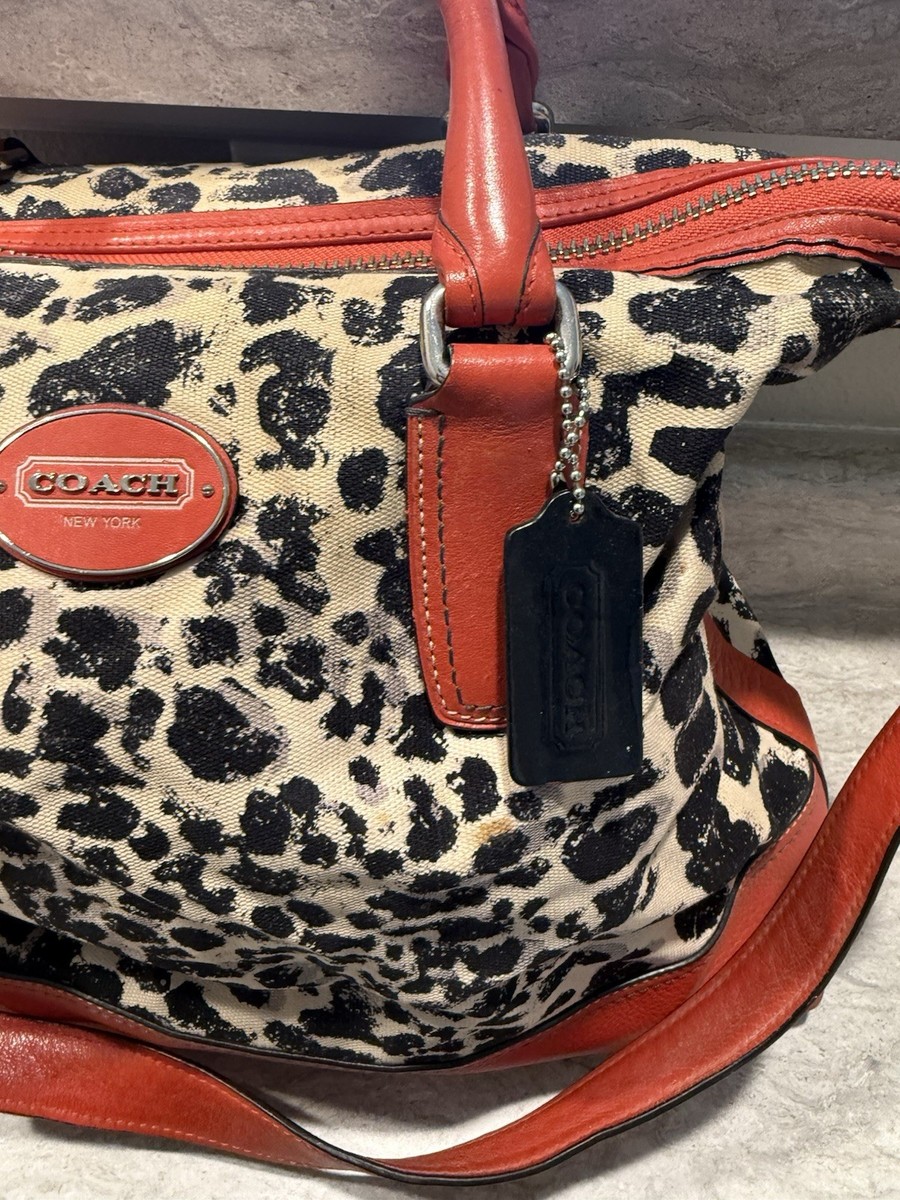 Coach Rory Ocelot Cheetah Shoulder Tote Satchel Bag (Style 19988