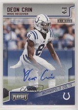 2018 Panini Playoff Rookies Red Zone Auto Deon Cain #297 Auto g6p