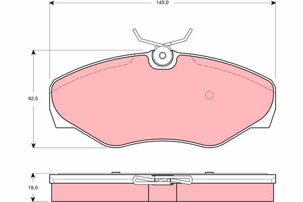 Front TRW-OE GDB1466 Brake Pad Set, disc brake for RENAULT