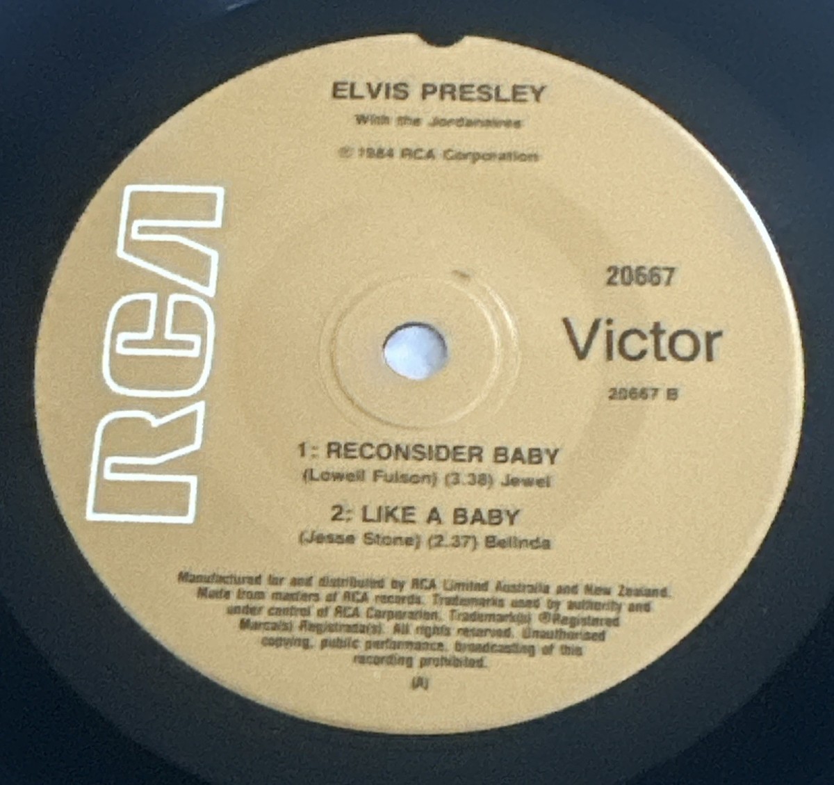 Elvis Presley - Blue Elvis 7” EP Australian Issue RCA EX