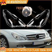 Paar f&uuml;r Mercedes W219 CLS Klasse 06-11 Scheinwerferglas Abdeckung Klarschale