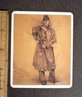 Civil War Union Infantry Soldier On Guard William Jackson Pencil Drawing Card