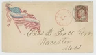 Mr Fancy Cancel 26 CIVIL WAR PATRIOTIC FLAG THE UNION IT MUST BE PRESERVERED
