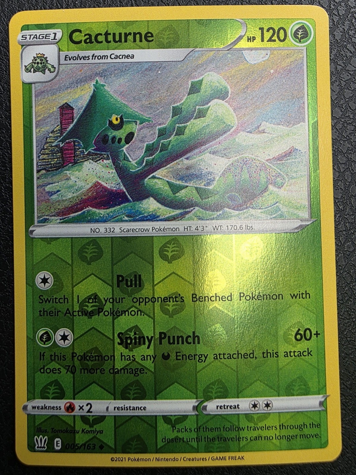 CACTURNE - 005 / 163 - Reverse Holo - NM - Battle Styles