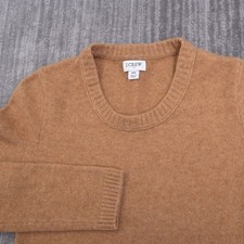J.Crew Womens XS Camel Brown Heathered Knit Long Sleeve Crew Neck Sweater Dress