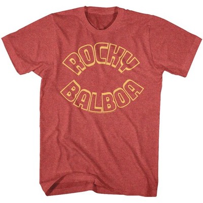 Rocky R Balboa Kurzarm T-Shirt Red Heather Herren Preshrunk Regular