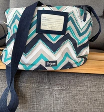 Thirty One Thermal Insulated Tote, Retired Dotty Chevron Pattern