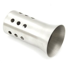 Arrière Lextek Fitment Universal 51mm Exhaust Baffle Slip-On Stainless Steel