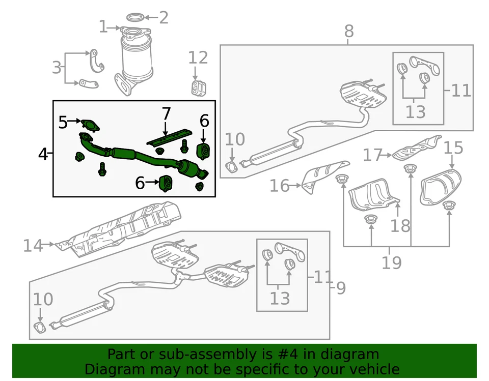 Genuine GM Exhaust Front Pipe 84407226 - Image 4 of 4