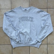 Vintage Publix Sweatshirt Mens XL Gray Embroidered 90s Champion Made In USA