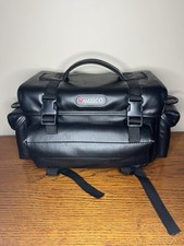 Vintage Ambico Black Soft Leather Shoulder Bag for Camera/Video/Accessories
