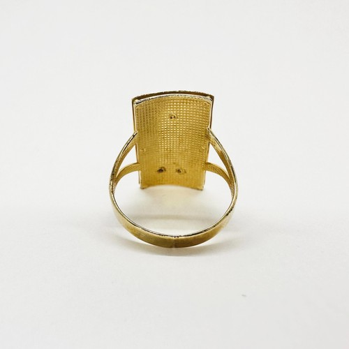 10k/14k Solid Gold Saint Jude San Judas Square Rectangular Ring - Picture 2 of 5