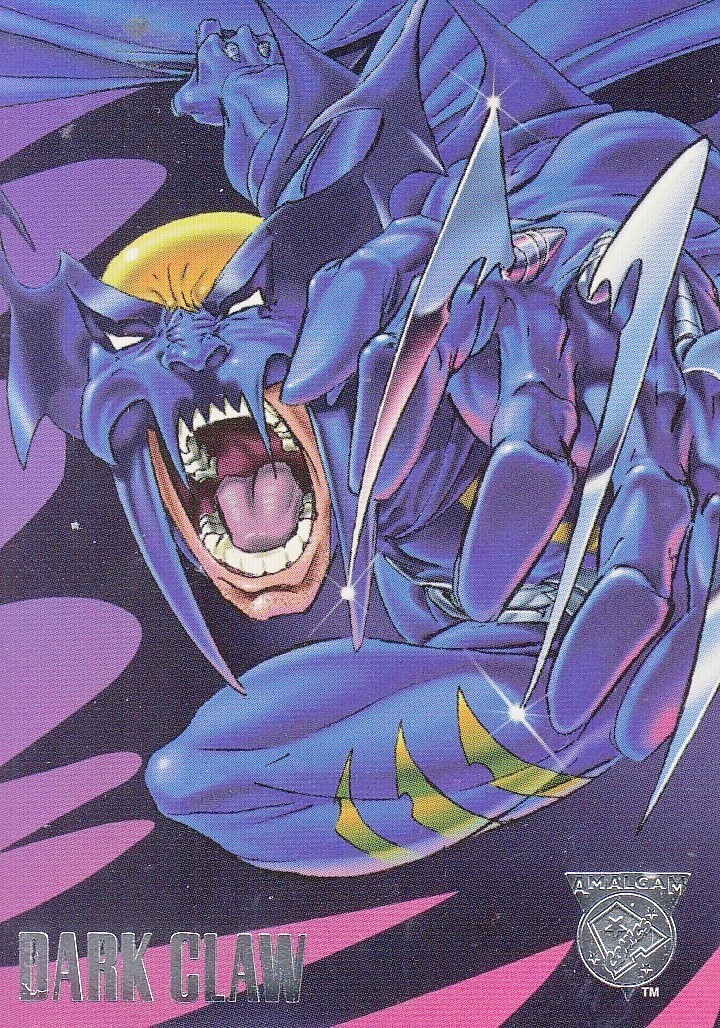 Amalgam 1996 Fleer/Skybox Preview Card 3 of 4 Dark Claw DC Marvel Promo