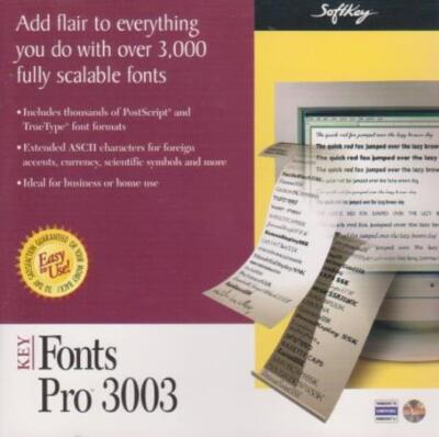 Key Fonts Pro 3003 PC CD professional PostScript TrueType formats ...