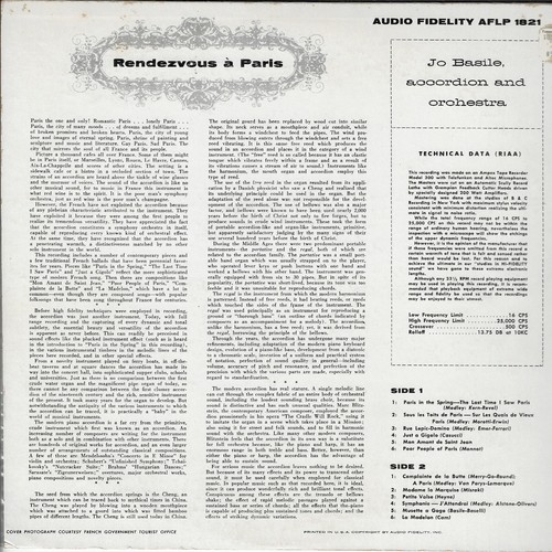 JO BASILE rendezvous a paris U.S AUDIO FIDELITY LP 1821_orig 1957 - Picture 4 of 4