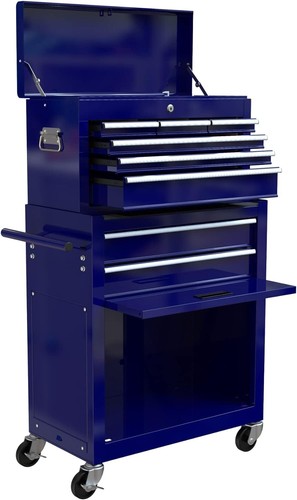 8 Drawer Rolling Tool Chest on Wheel,High Capacity Tool Storage Cabinet Box Cart - Picture 38 of 60