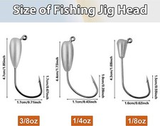 Fishing Jigs Head Hooks Tube Jig Heads Hooks Water Drop Saltwater Fishing Lures