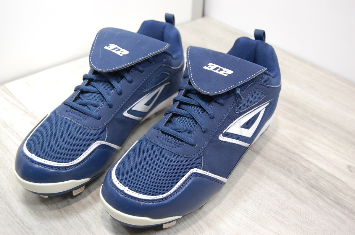 3N2 Women's Size 10 Navy Blue Softball Metal Cleats Pre-Owned