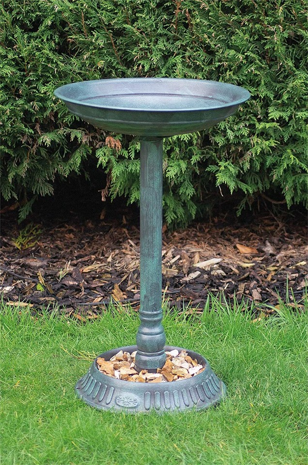 Outdoor Garden Patio Pedestal Weather Resistant Ornament Bird Water ...