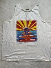 Vintage Hard Rock Cafe Las VegasTank Top Men's Size XL White Sleeveless Made USA