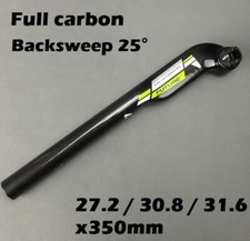 Full Carbon Bicycle Saddle Seat post Seatpost Blade Backsweep 25  MTB Road Bike