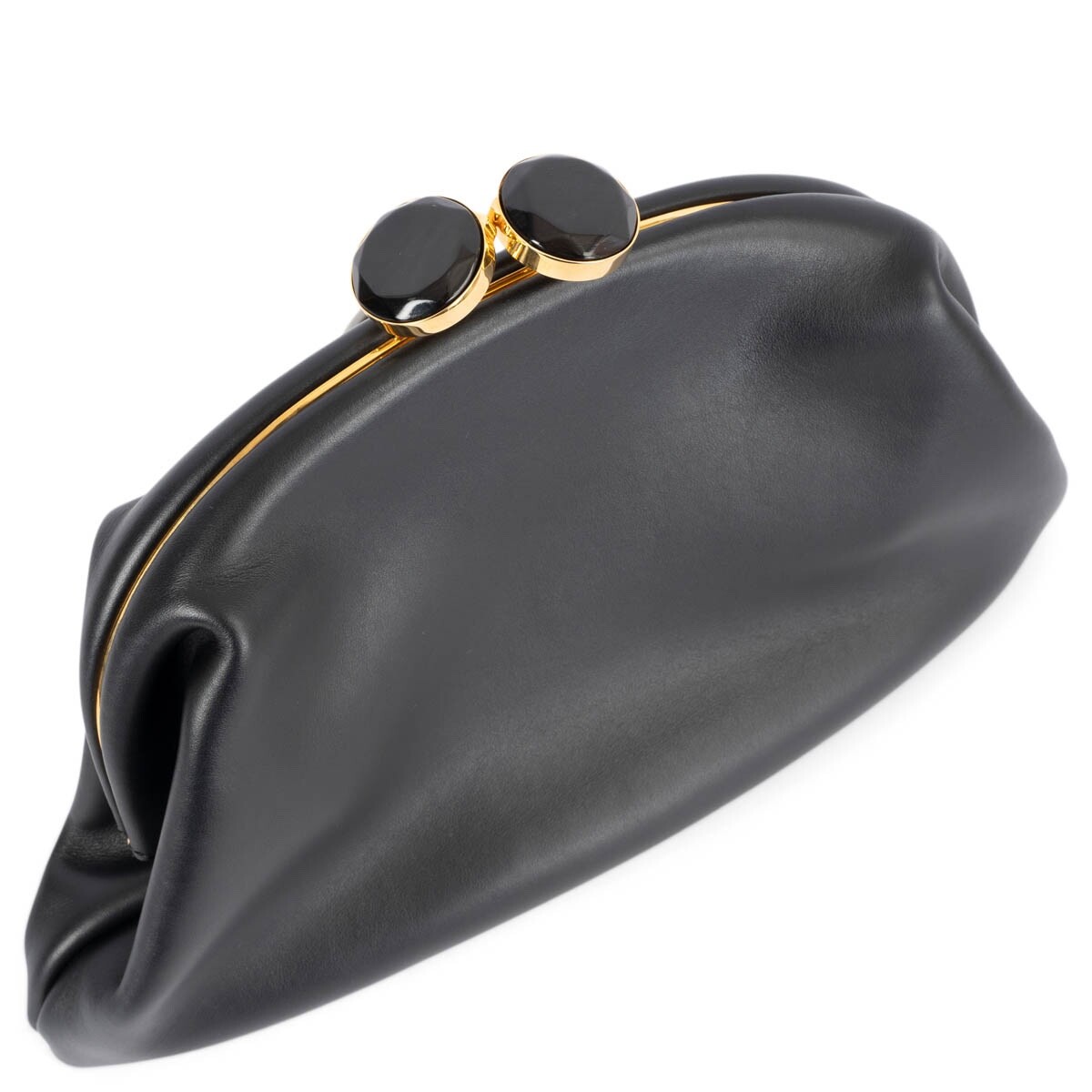 Black Slouchy Pillow Clutch Philipp Plein Large Leather