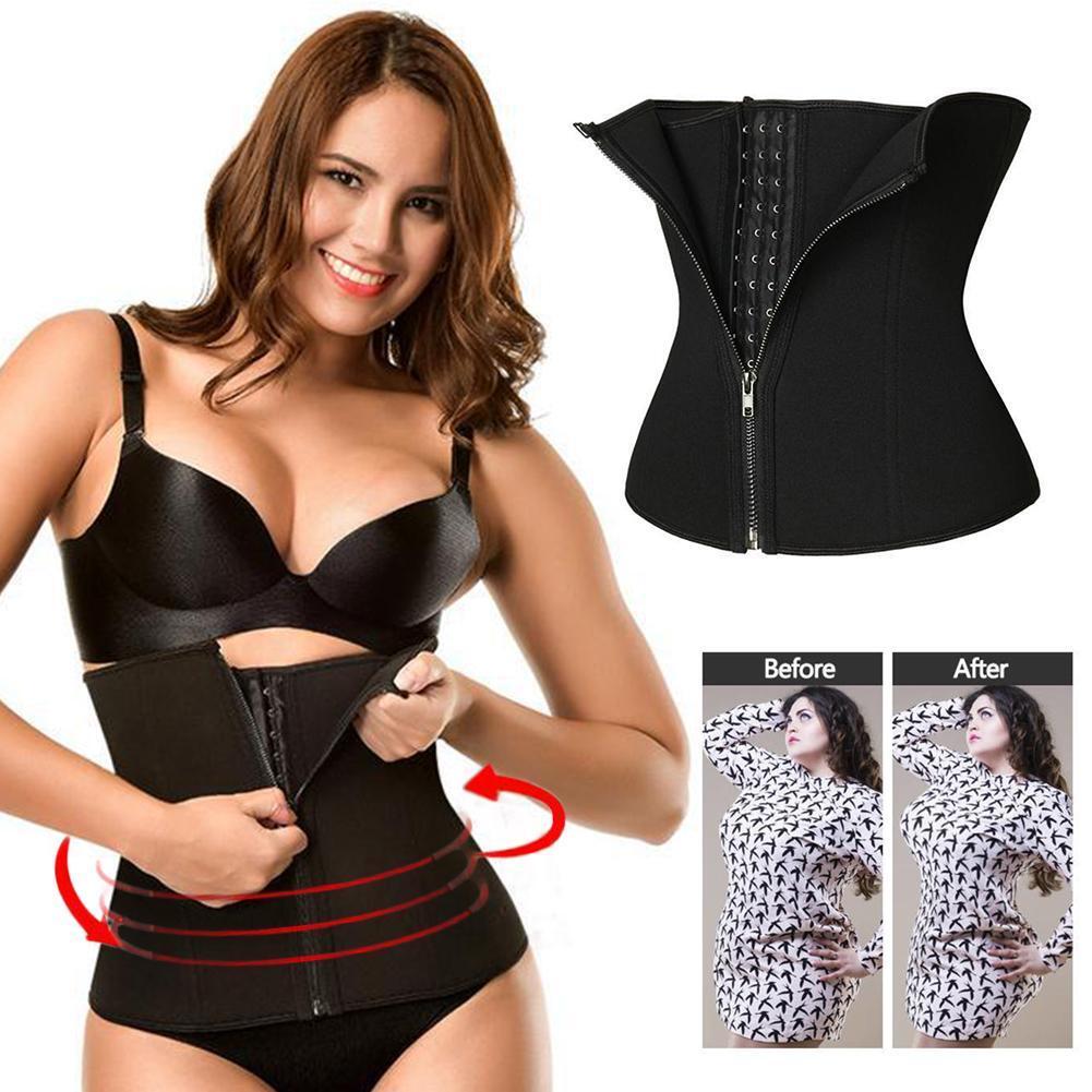 Underbust Corset Waist Trainer with Zipper for Body Shaping-image
