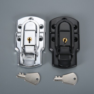 Electric Cabinet Tools Box Toggle Latch Hasp Lock Metal Latch Clasp+ Key 89*50mm
