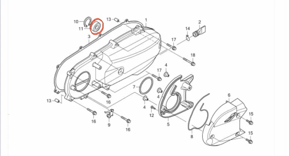 Cojinete de cubierta lateral izquierdo genuino Honda 6002UU se adapta a PCX Vision SH125 SH modo Forza Foto 2 de 4
