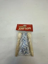 Rhode Island Novelty - Jump Rope, Wooden Handles - Purple And White Rope