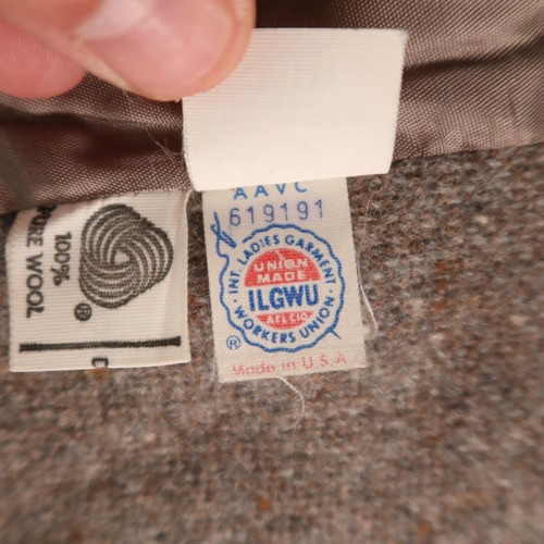 VTG Donegal Tweed Jacket Womens 14 Brown 100% Wool Flecks Blazer USA Evan Picone - Picture 9 of 17