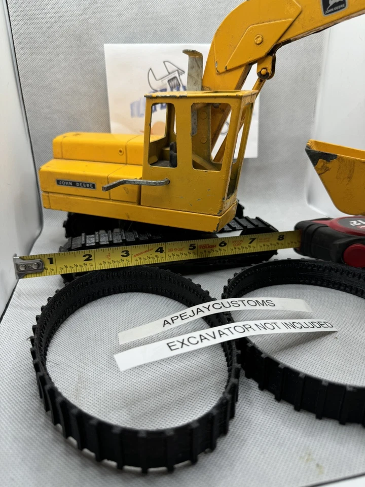 1 par de orugas nuevas para excavadora John Deere Ertl 1/16 todo metal #505 Foto 2 de 3