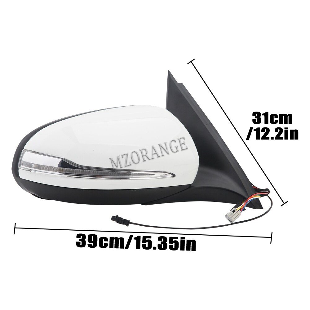 White Right Blind Spot Side Mirror For Mercedes Benz X253 GLC  