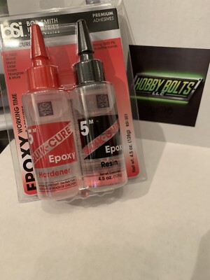 Bob Smith Industries, Quick-Cure 5 Minute 2 Part Epoxy. 4.5oz. Hobby Bolts, BSI