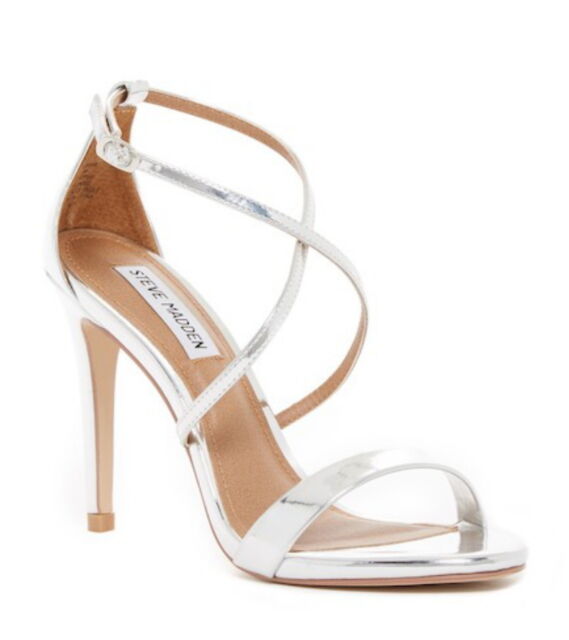 silver stiletto sandals