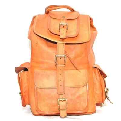 19'' Herren Echtleder Rucksack Backpack Super Reisetasche Damentasche